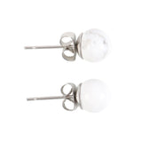Howlite Crystal Stud Earrings