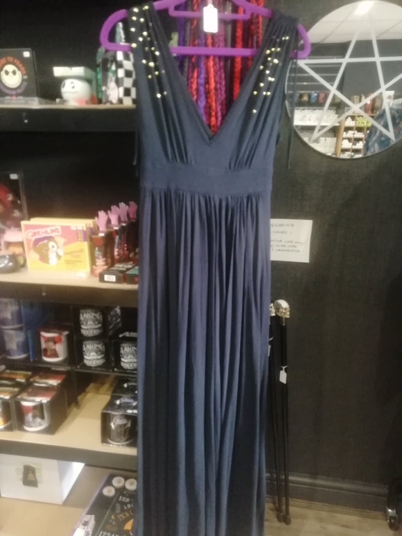 Black maxi dress with studs