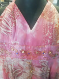 Pink hippy halterneck dress, size 12