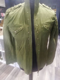 Ladies khaki military style jacket, Medium