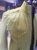 Ladies khaki military style jacket, Medium