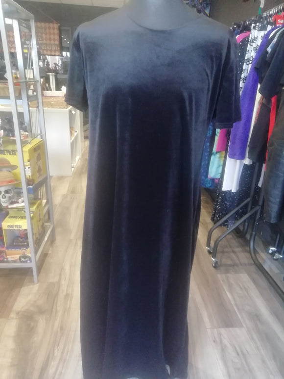 Black velvet dress, size 20