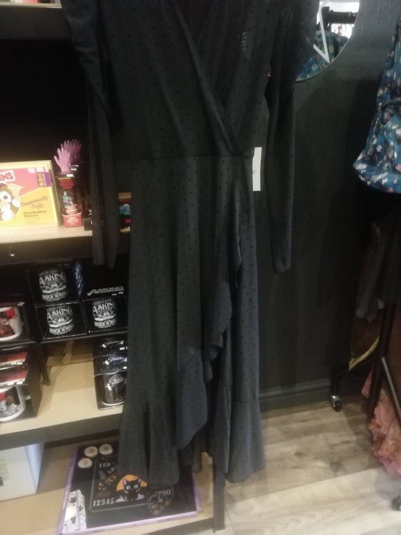 Black Polka Dot Dress, size 12
