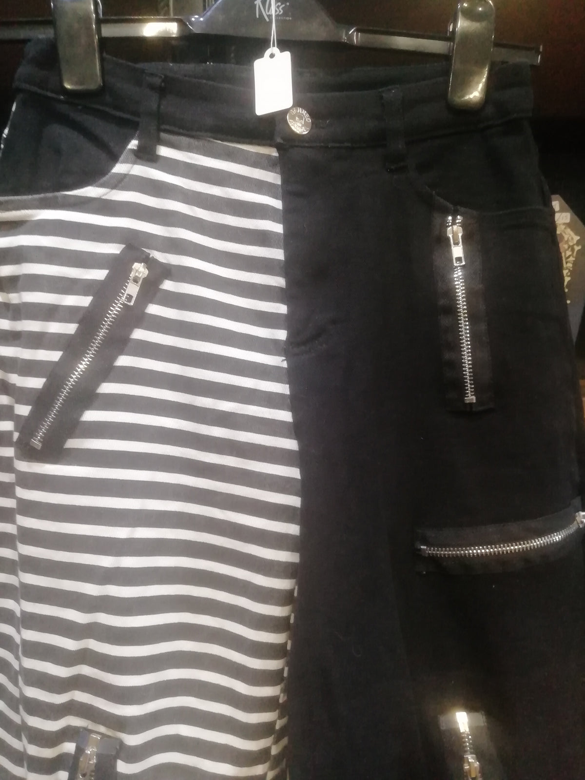 Banned Alternative Black & White Jeans
