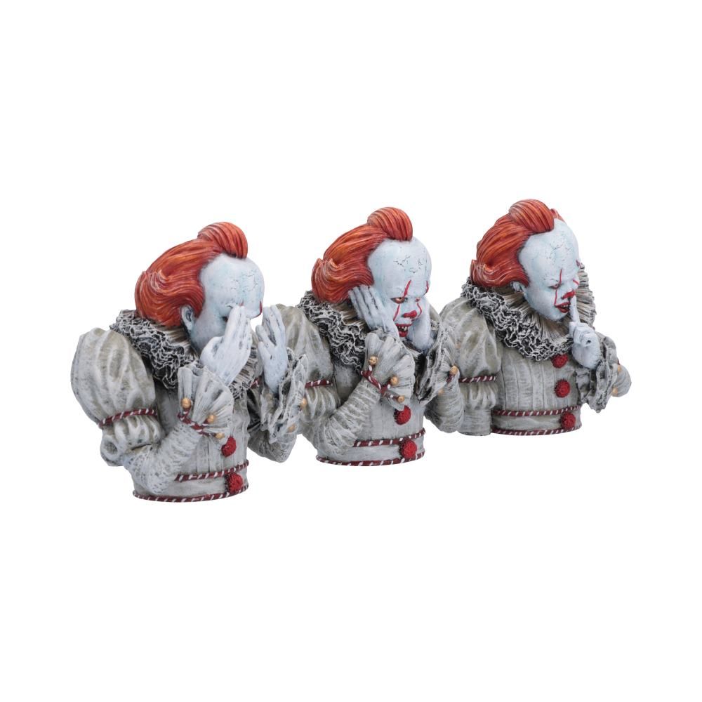 Three Wise Pennywise horror collectible figurines