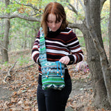 Jacquard Teal Sling Bag