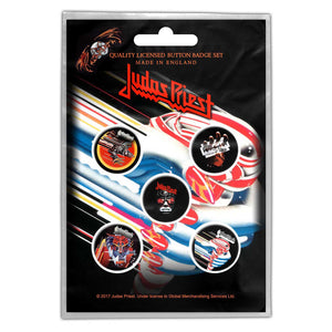 Judas Priest Turbo Button Badge Set