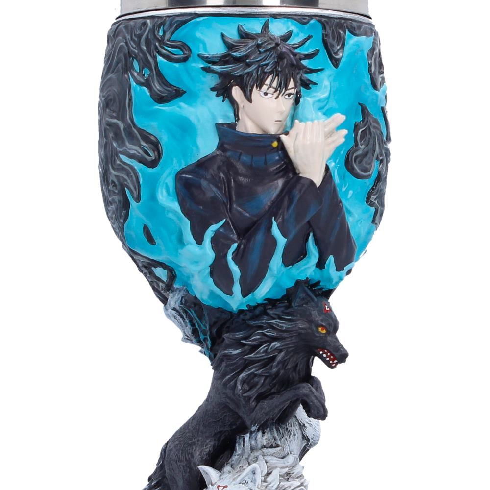 Close-up of Megumi Fushiguro artwork on the goblet