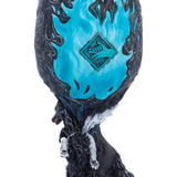 Close-up of the blue energy design on the goblet