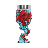 Rear view of the Nobara Kugisaki goblet with red rose design