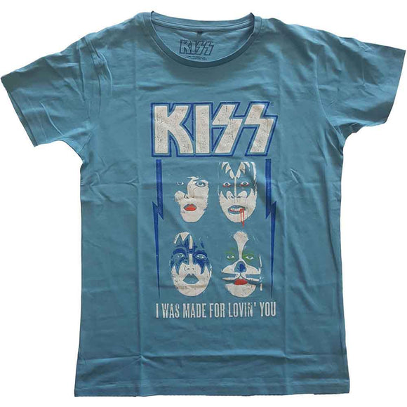 KISS Blue T-Shirt: Made For Lovin' You