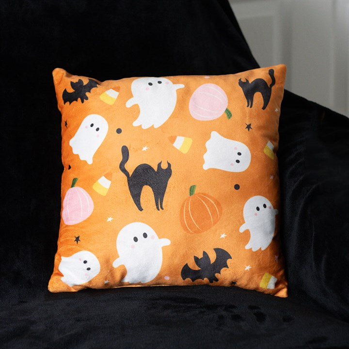 Sweet and Spooky Ghost Halloween cushion