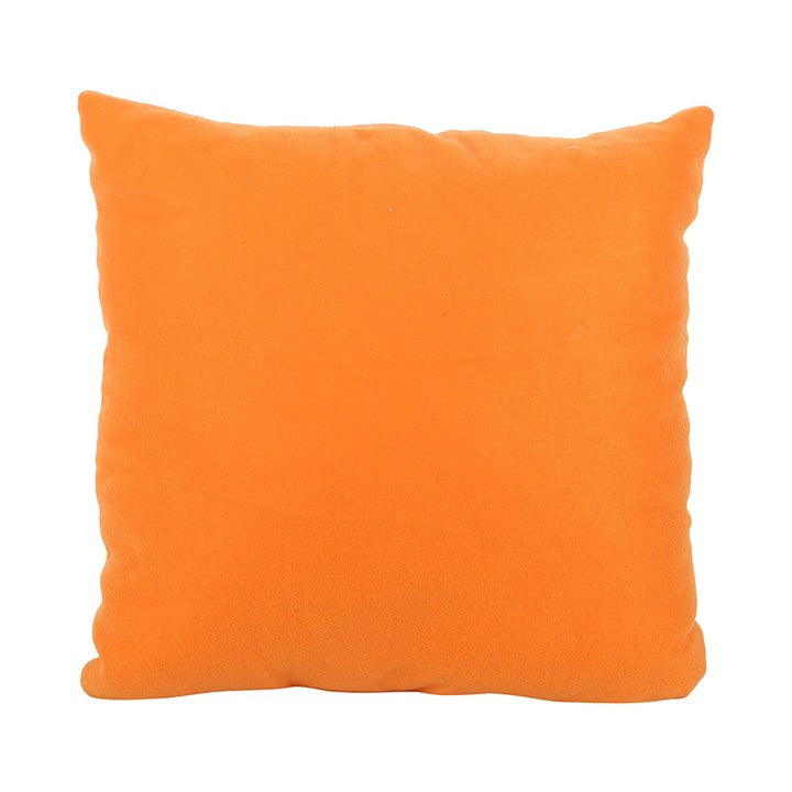 Orange reverse of Sweet and Spooky Ghost Cushion