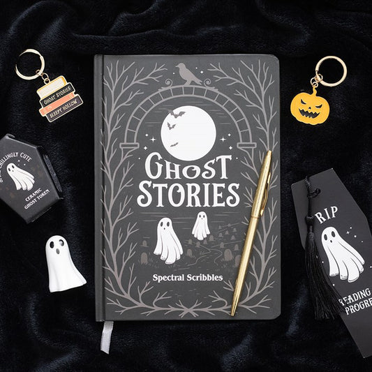 Ghost Stories A5 Notebook with spooky ghost design