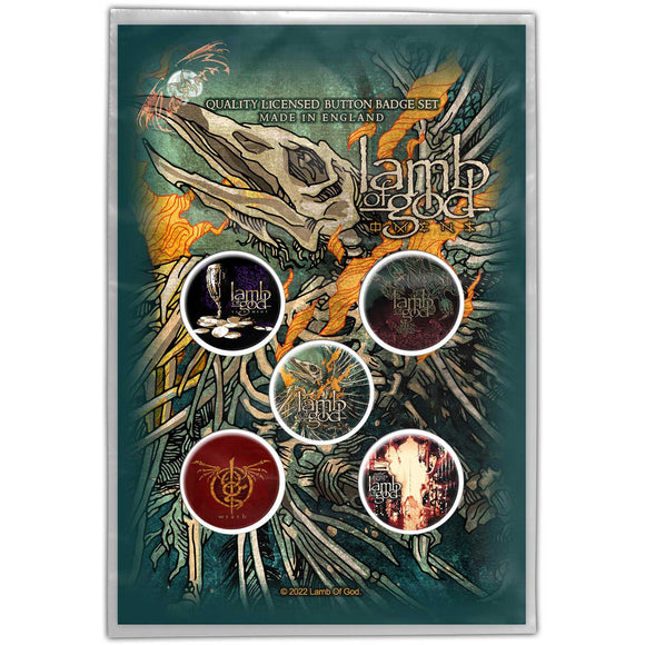 Lamb Of God Omens Button Badge Set