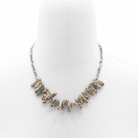 Longstone Crystal Necklace - Dalmatian Stone