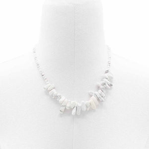 Longstone Crystal Necklace - White Jasper