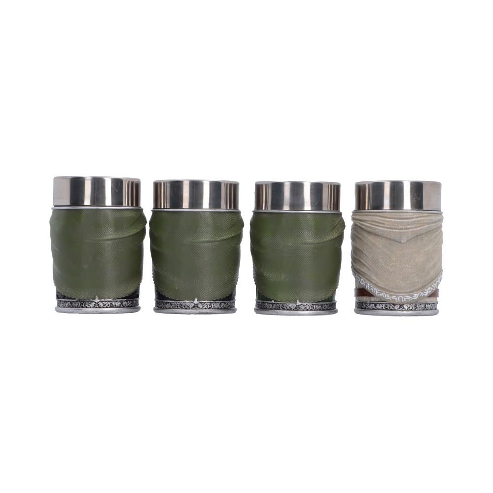 Fellowship set of four collectible shot glasses rear view