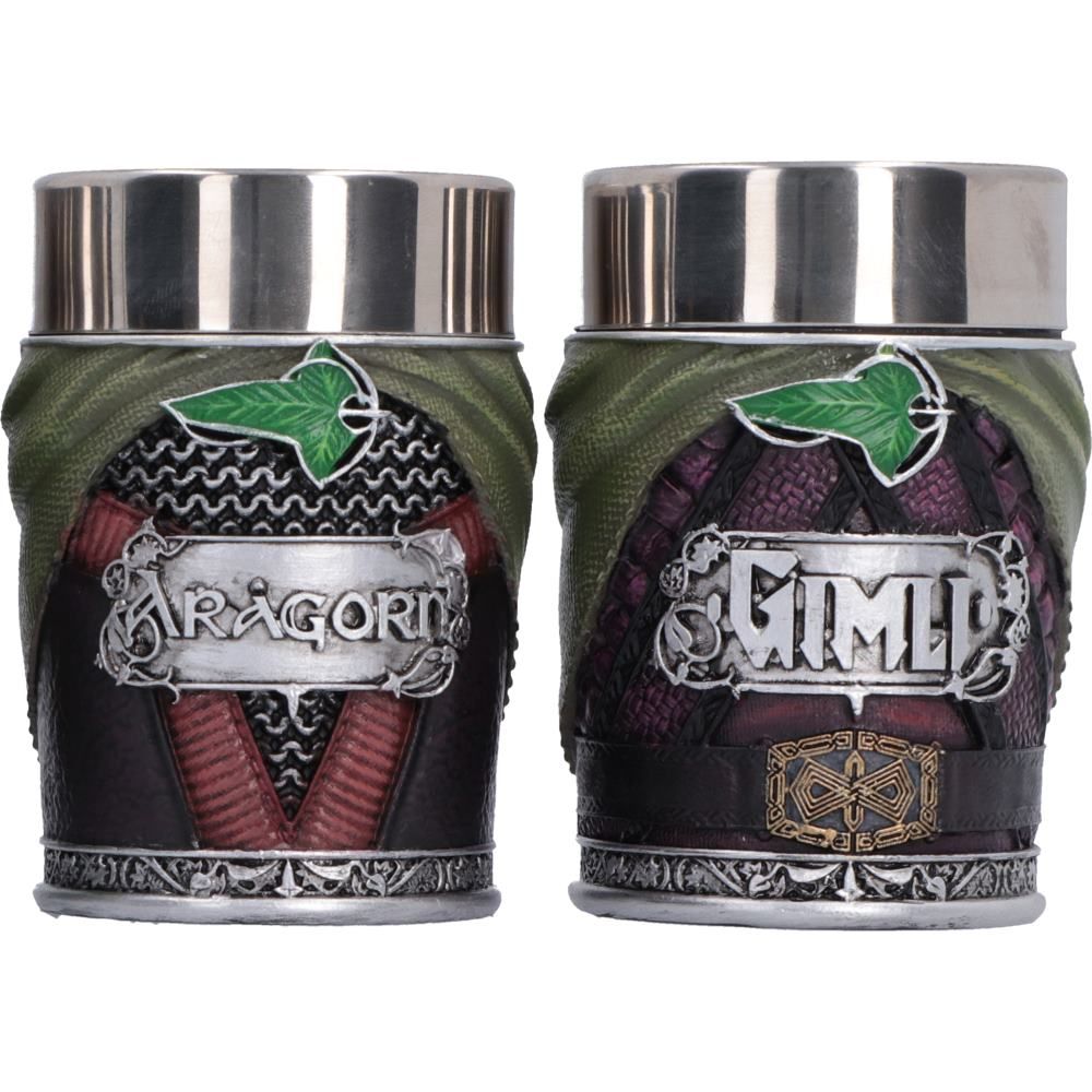 Aragorn and Gimli Lord of the Rings shot glasses