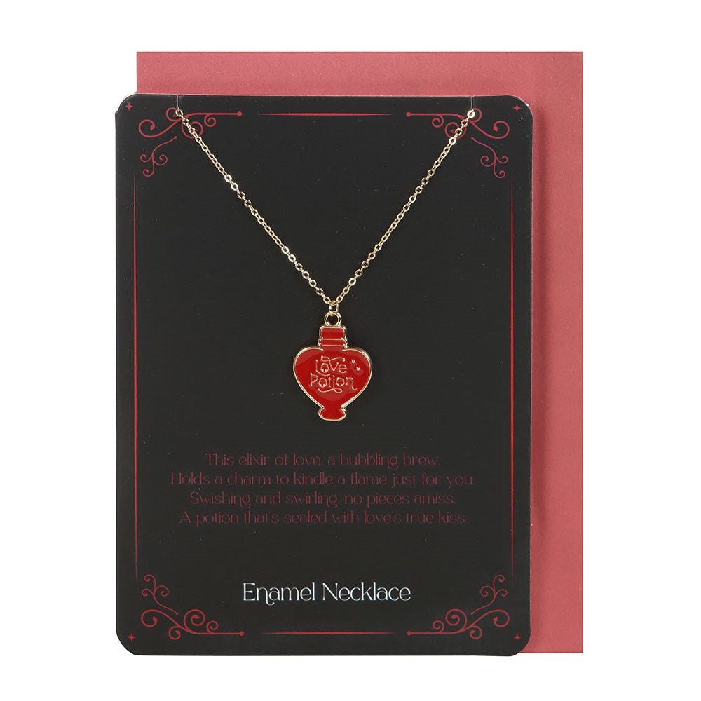 Love Potion Necklace Greetings Card
