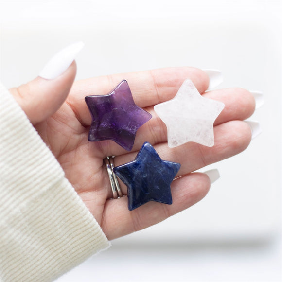 Lucky Crystal Stars - Quartz, Amethyst, Sodalite