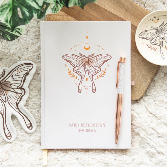 Luna Moth Journal & Quartz Crystal Pen
