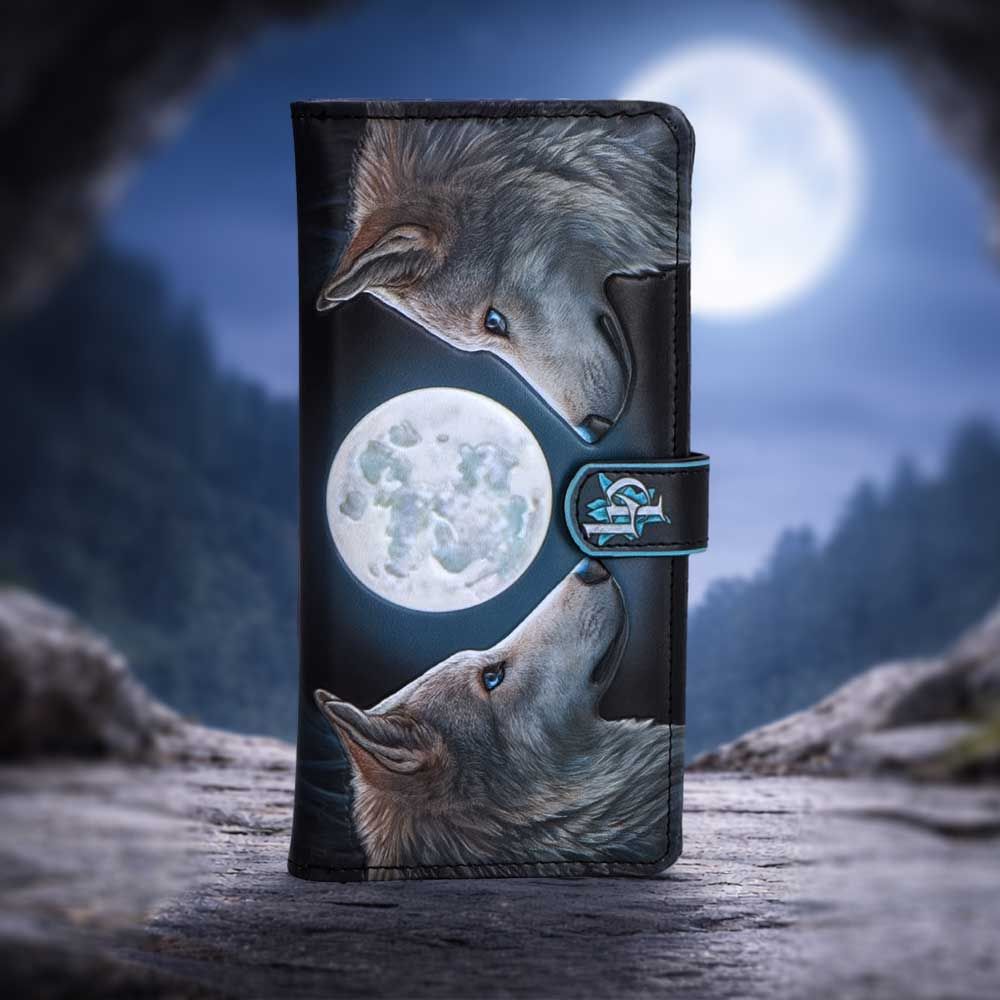 Lunar Gaze Wolf Purse by Lisa Parker
