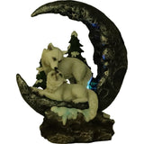 Lunar Companions Wolves Moon Figurine