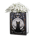 Black Cat Book Shaped Vase
