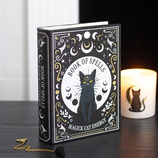 Black Cat Magick Book Shaped Box