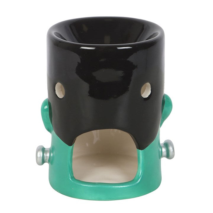Frankenstein oil burner showing candle opening