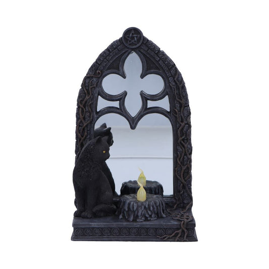 Magic Mirror Cat Figurine