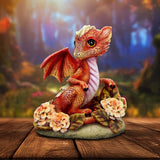 Marigold Flower Dragon Figurine
