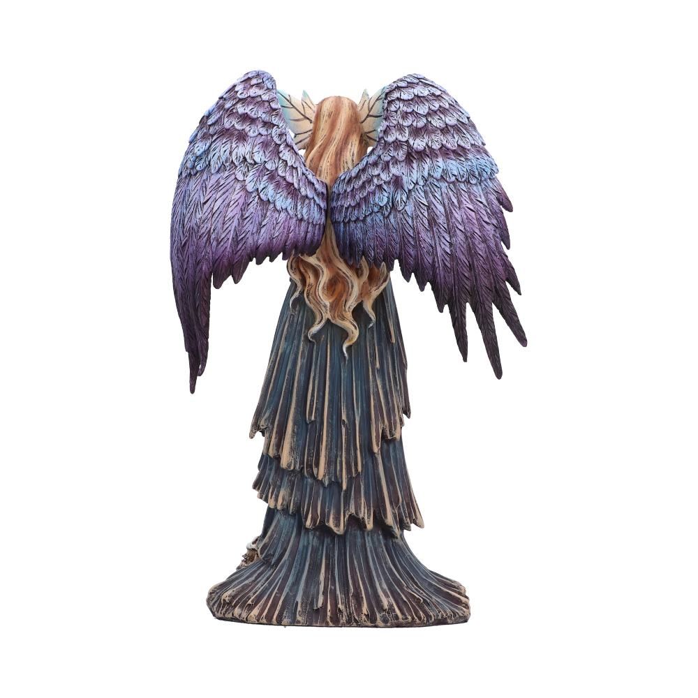 Maveth gothic angel and skull figurine by Nemesis Now rear view