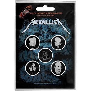 Metallica Button Badge Set: Wherever I May Roam