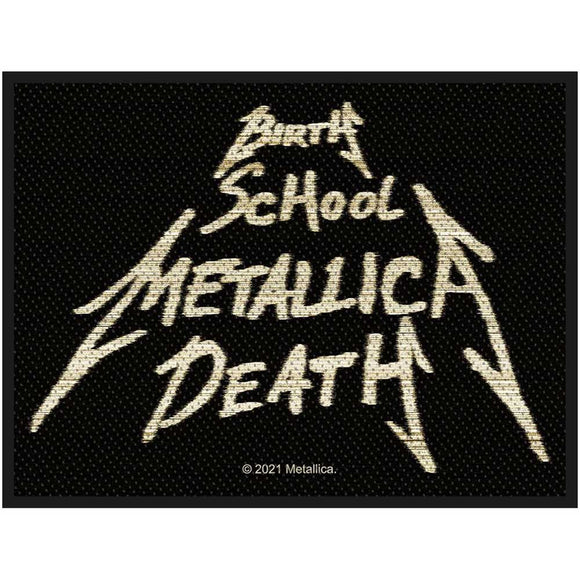 Metallica Sew-On Patch: Birth, School, Metallica, Death