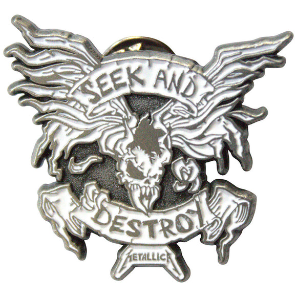 Metallica Pin Badge: Seek & Destroy