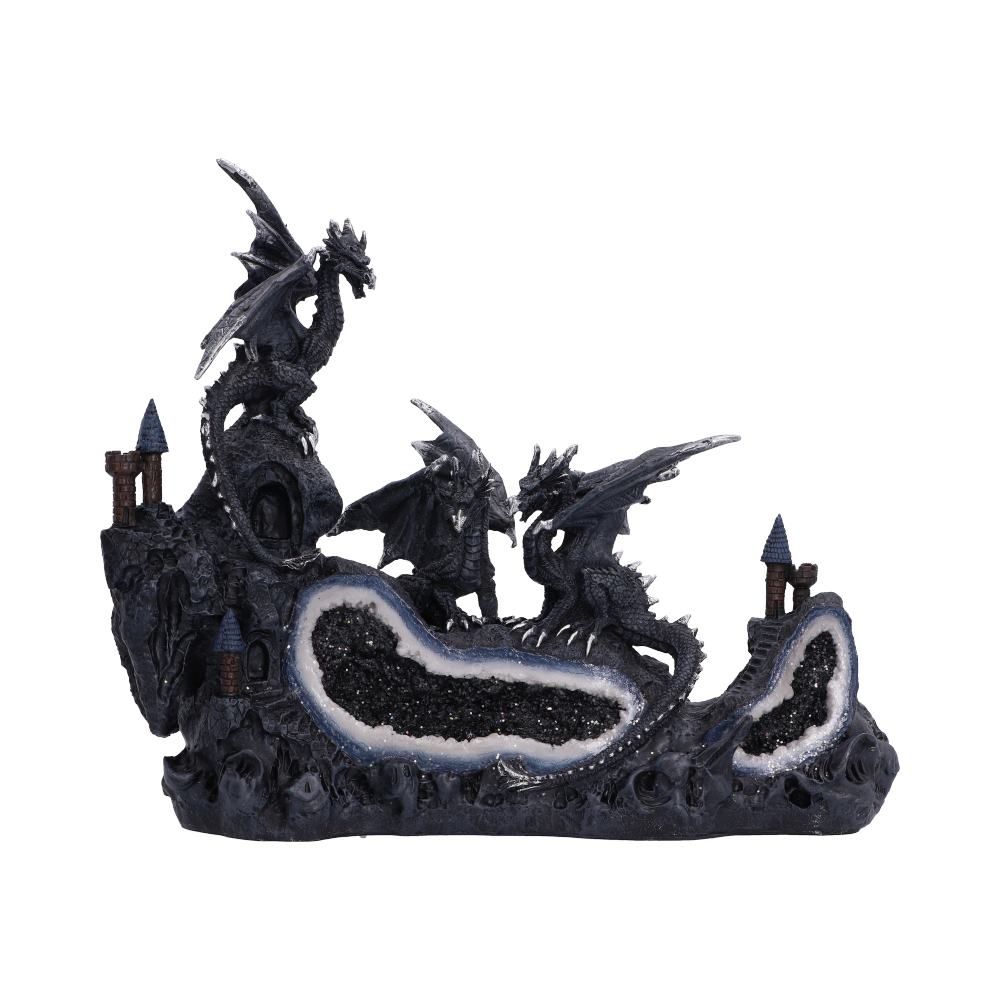 Midnight Geode Dragon Guardians black dragon figurine