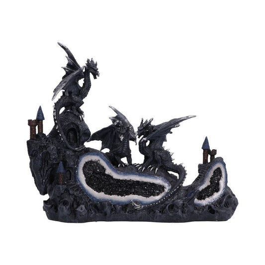 Midnight Geode Dragon Guardians black dragon figurine