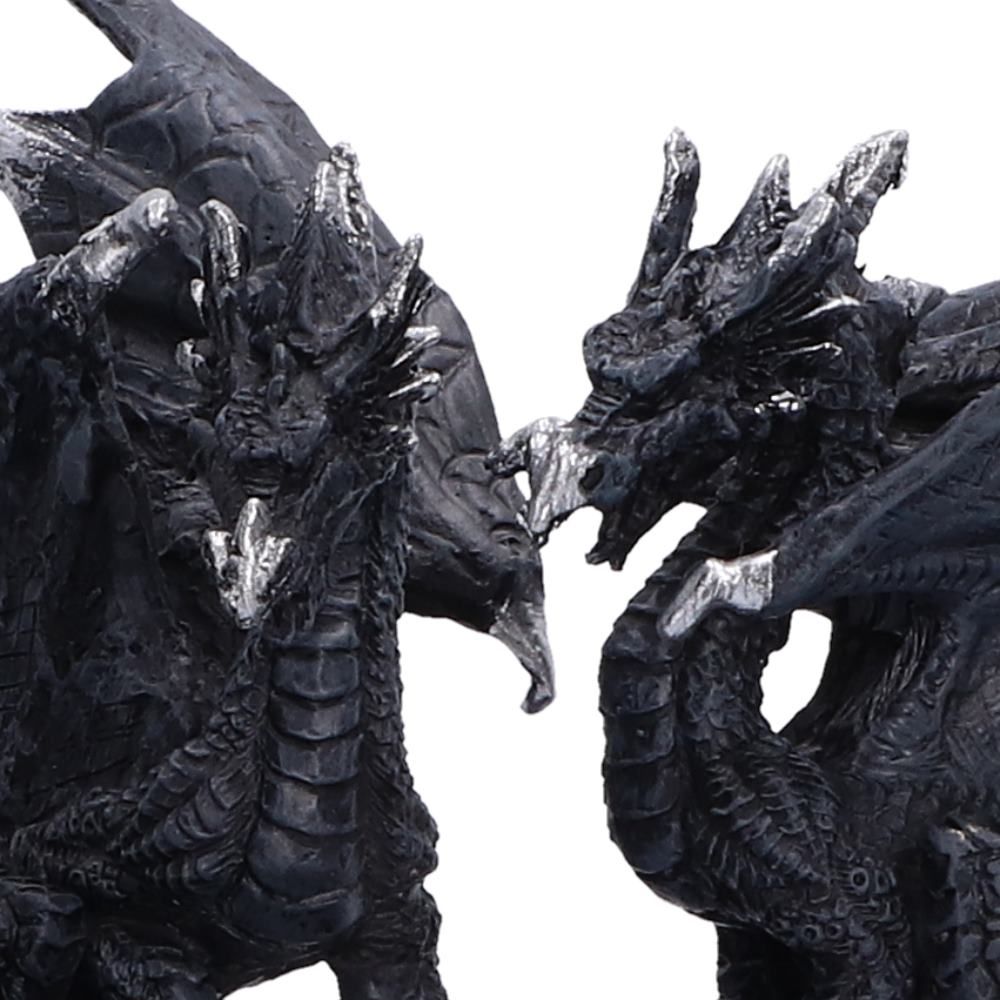 Midnight Geode Dragon Guardians black dragon figurine detail