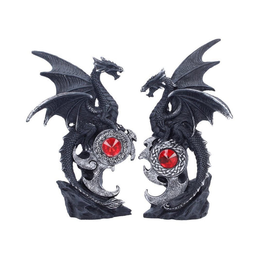 Midnight Protectors Set of 2 Dragon Figurines