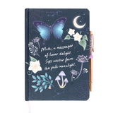 Midnight Moth Notebook with Amethyst Pen