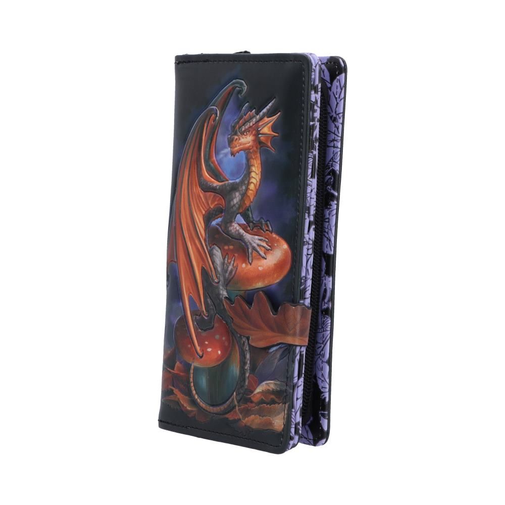 Mushroom Dragon ladies purse by Anne Stokes with embossed dragon artwork