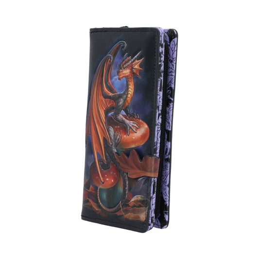 Mushroom Dragon ladies purse by Anne Stokes with embossed dragon artwork