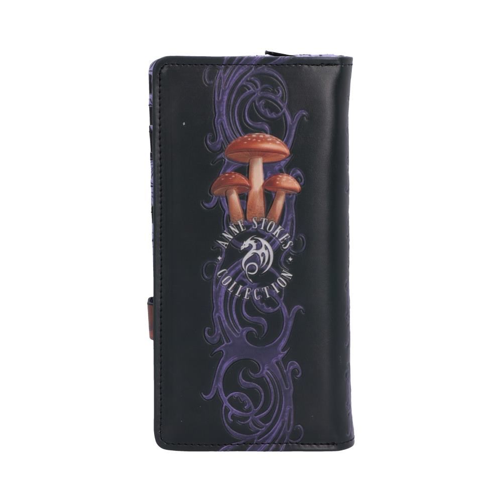 Mushroom Dragon purse by Anne Stokes with embossed dragon artwork back design