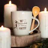 My Broomstick Runs on Coffee Mug & Spoon Set