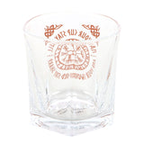 Viking Compass Lowball Drinking Glass with Coaster