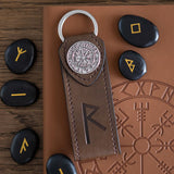 Journey Viking Rune Faux Leather Keyring