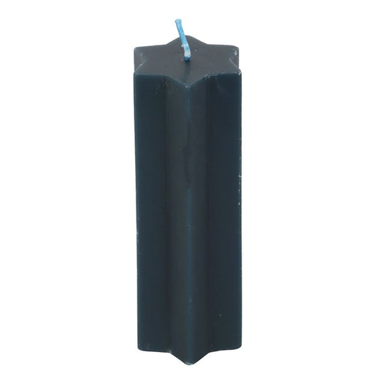 Navy Starry Night Star Shaped Taper Candle
