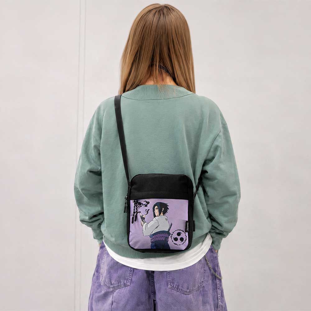 Naruto Sasuke Crossbody Bag worn